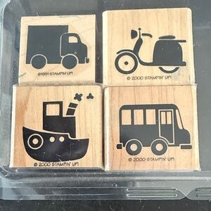 RARE Vintage Cute Transit Rubber Stamps | Stampin’ Up 2000